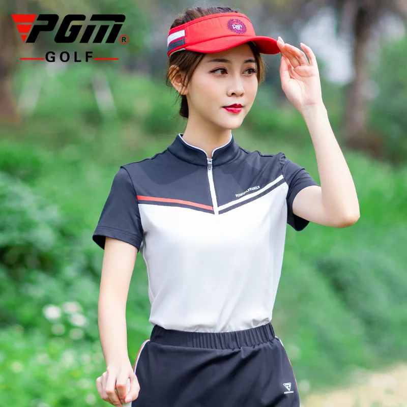 PGM summer golf apparel ladies short-sleeved T-shirt zipper collar Women Breathable Quick Dry Korean Fabric Sportswear tops
PGM summer golf apparel ladies short-sleeved T-shirt zipper collar Women Breathable Quick Dry Korean Fabric Sportswear tops