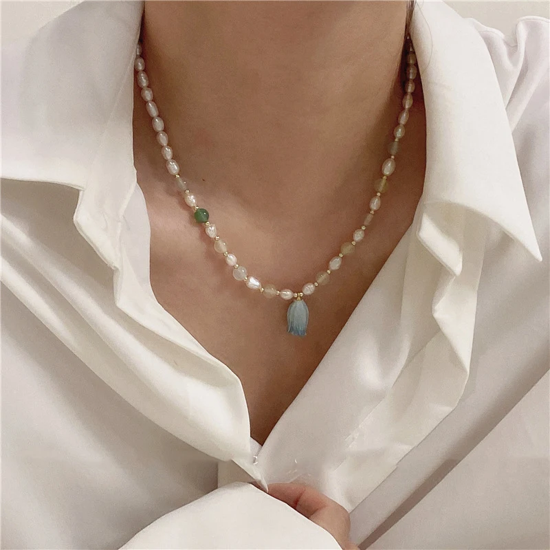 Origin Summer Fairy Vintage Freshwater Pearl Pendant Necklace for Women Temperament Flower Multicolor Beaded Necklace Jewelry
Origin Summer Fairy Vintage Freshwater Pearl Pendant Necklace for Women Temperament Flower Multicolor Beaded Necklace Jewelry