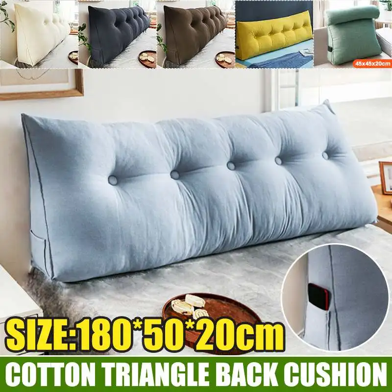 European Removab Waist Cushion Sofa Large Backrest Cushion Bed Long Triangle Headrest Pillowcase Tatami Pillow Modern Home Decor
European Removab Waist Cushion Sofa Large Backrest Cushion Bed Long Triangle Headrest Pillowcase Tatami Pillow Modern Home Decor