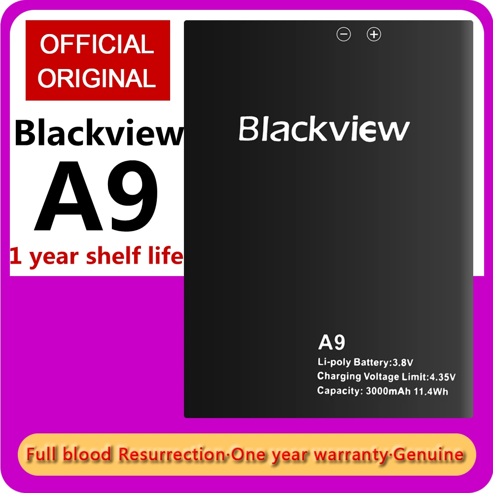 New 100% Original 3000mAh Battery for Blackview A9 Batterie Bateria Accumulator AKKU ACCU PIL Mobile Phone
New 100% Original 3000mAh Battery for Blackview A9 Batterie Bateria Accumulator AKKU ACCU PIL Mobile Phone