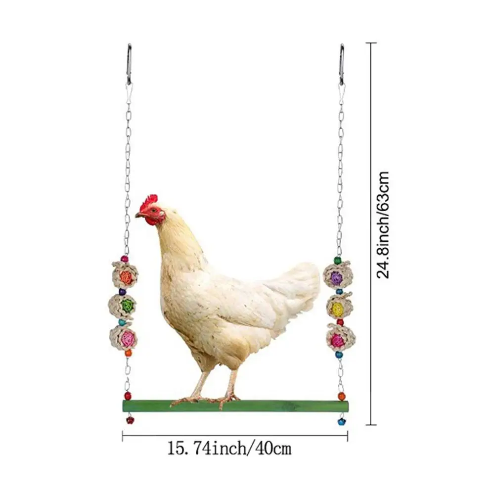 Parrots Swing Chicken Hanging Wood Stand With Bell Bird Chew Toy For Hens Macaw Play Exercise Pet Accessories
Parrots Swing Chicken Hanging Wood Stand With Bell Bird Chew Toy For Hens Macaw Play Exercise Pet Accessories