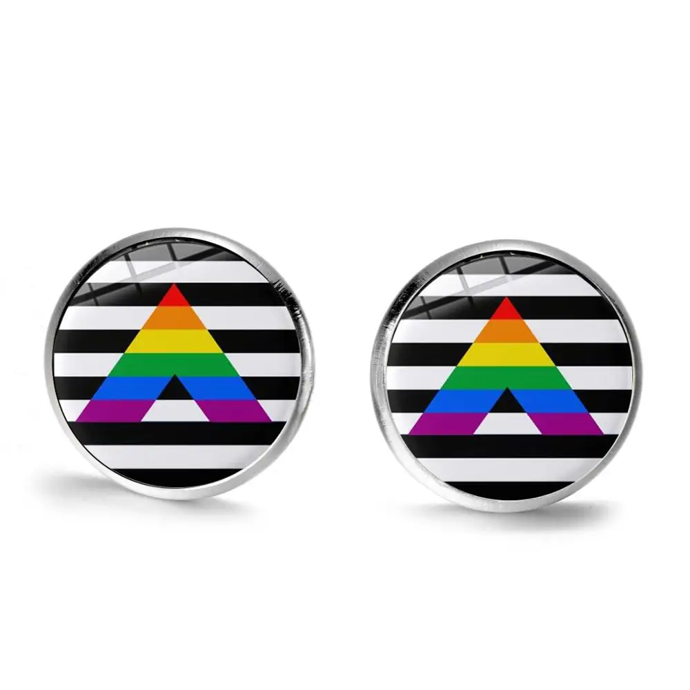 Новое поступление ЛГБТ гей-Прайд серьги-гвоздики лесбийские Bi Pride красочные