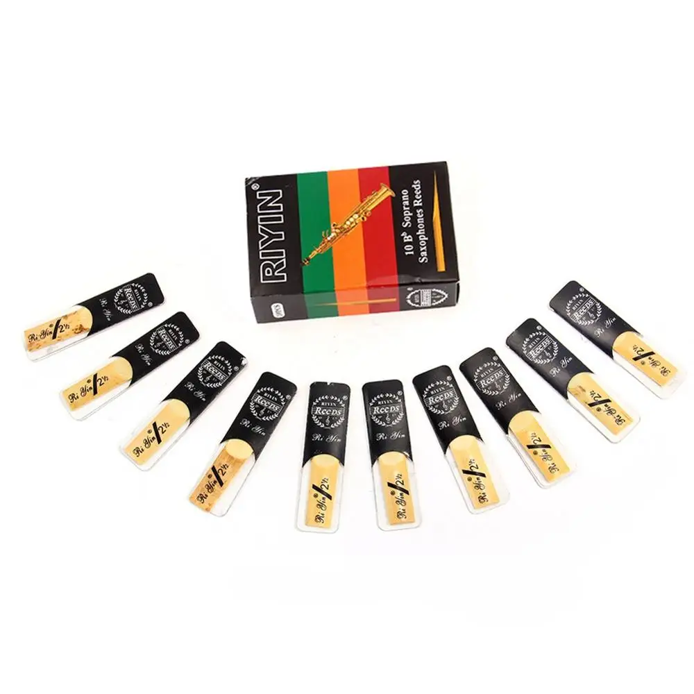 10 Pack Bb Soprano Sax Saxophone Reeds Strength 1.5 2.0 2.5 3.0 3.5 4.0 Sax Instrument Reed Replacement Saxophone Accessories
10 Pack Bb Soprano Sax Saxophone Reeds Strength 1.5 2.0 2.5 3.0 3.5 4.0 Sax Instrument Reed Replacement Saxophone Accessories