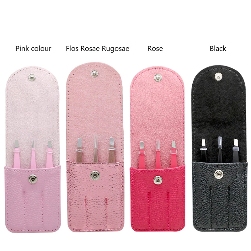 3 PCS /set Eyebrow Tweezers Stainless Steel Point Tip/ Tip/Flat Tip Hair Removal Makeup Tools Accessory with Leather Pouch
3 PCS /set Eyebrow Tweezers Stainless Steel Point Tip/ Tip/Flat Tip Hair Removal Makeup Tools Accessory with Leather Pouch