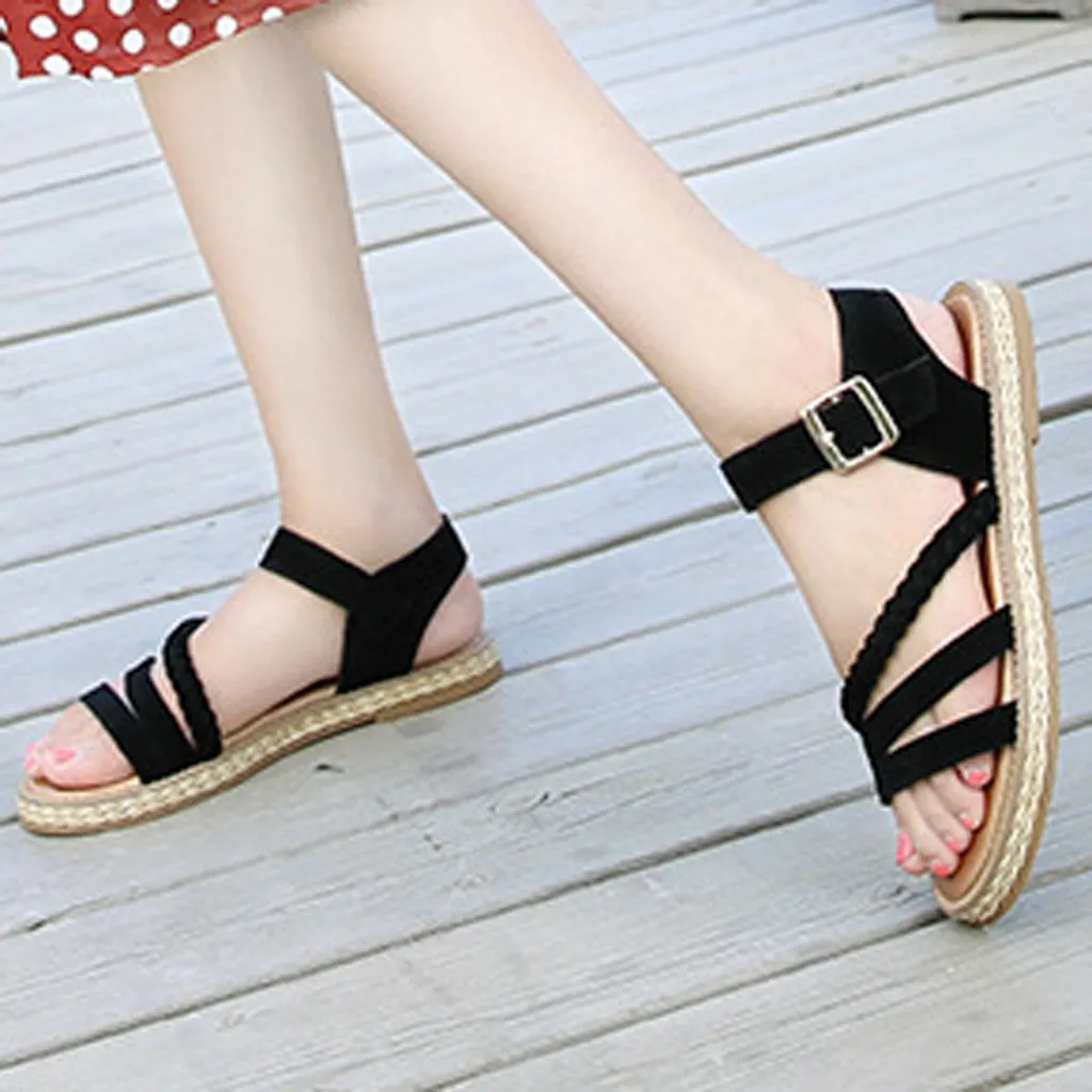 Woman Shoes Sandals Casual Fashion Lace Comfortable Round Buckle Lovely Loose Dignified Sandals Women Summer Shoes
Woman Shoes Sandals Casual Fashion Lace Comfortable Round Buckle Lovely Loose Dignified Sandals Women Summer Shoes