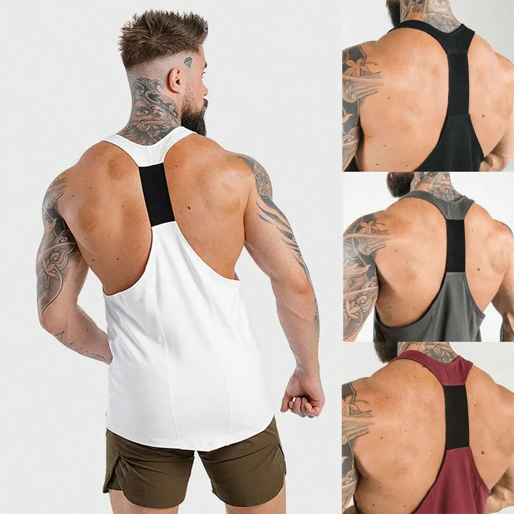 New Casual Men's Fitness Sleeveless Tank Tops Gym Sports Running Vest Slim Muscle Bodybuilding Male Exercise Tee Tank Tops
New Casual Men's Fitness Sleeveless Tank Tops Gym Sports Running Vest Slim Muscle Bodybuilding Male Exercise Tee Tank Tops