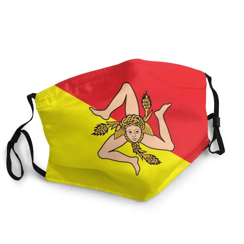 Italian Island Sicily Flag Mask Men Women Dustproof Sicilian Bandiera Mask Protection Respirator Breathable Mouth Muffle
Italian Island Sicily Flag Mask Men Women Dustproof Sicilian Bandiera Mask Protection Respirator Breathable Mouth Muffle