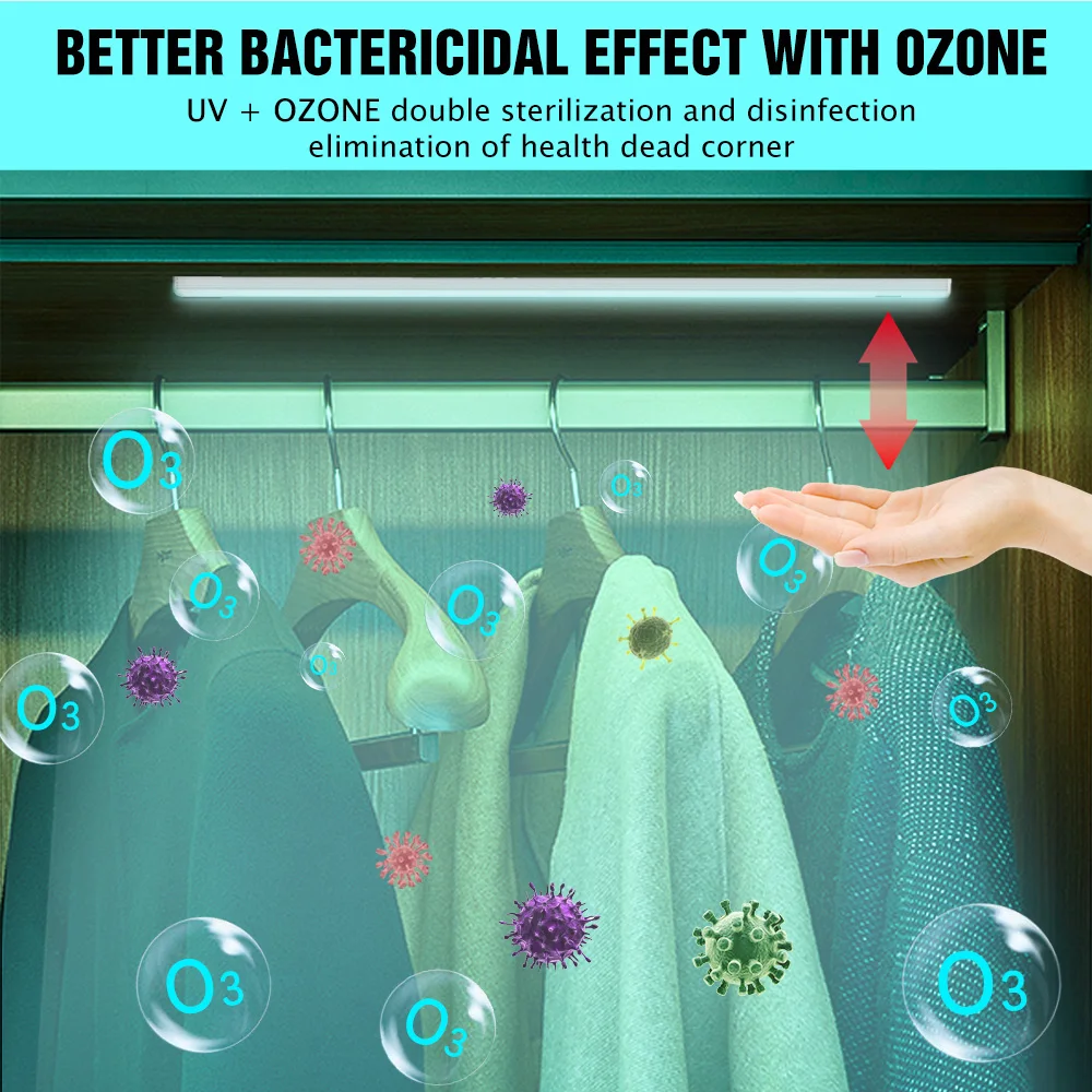UV Sterilizer LED Cabinet Light USB UVC LED Germicidal Sensor Closet Light Ultraviolet Disinfection Lamp LED Bactericidal Lamp
UV Sterilizer LED Cabinet Light USB UVC LED Germicidal Sensor Closet Light Ultraviolet Disinfection Lamp LED Bactericidal Lamp