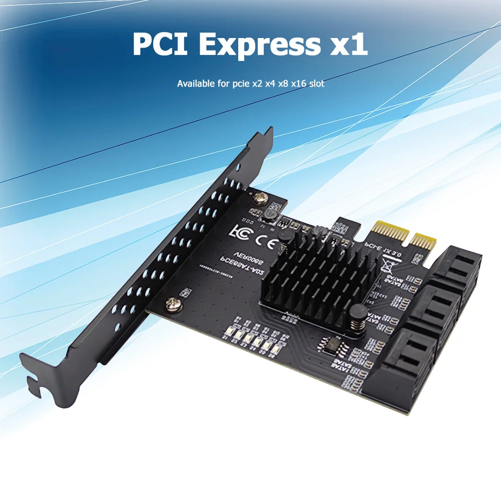 Адаптер для жесткого диска SSD, 6 портов SATA III PCIe, карта расширения 6 Гбит/с SATA к PCI-e 1X контроллер с кронштейном
Адаптер для жесткого диска SSD, 6 портов SATA III PCIe, карта расширения 6 Гбит/с SATA к PCI-e 1X контроллер с кронштейном
