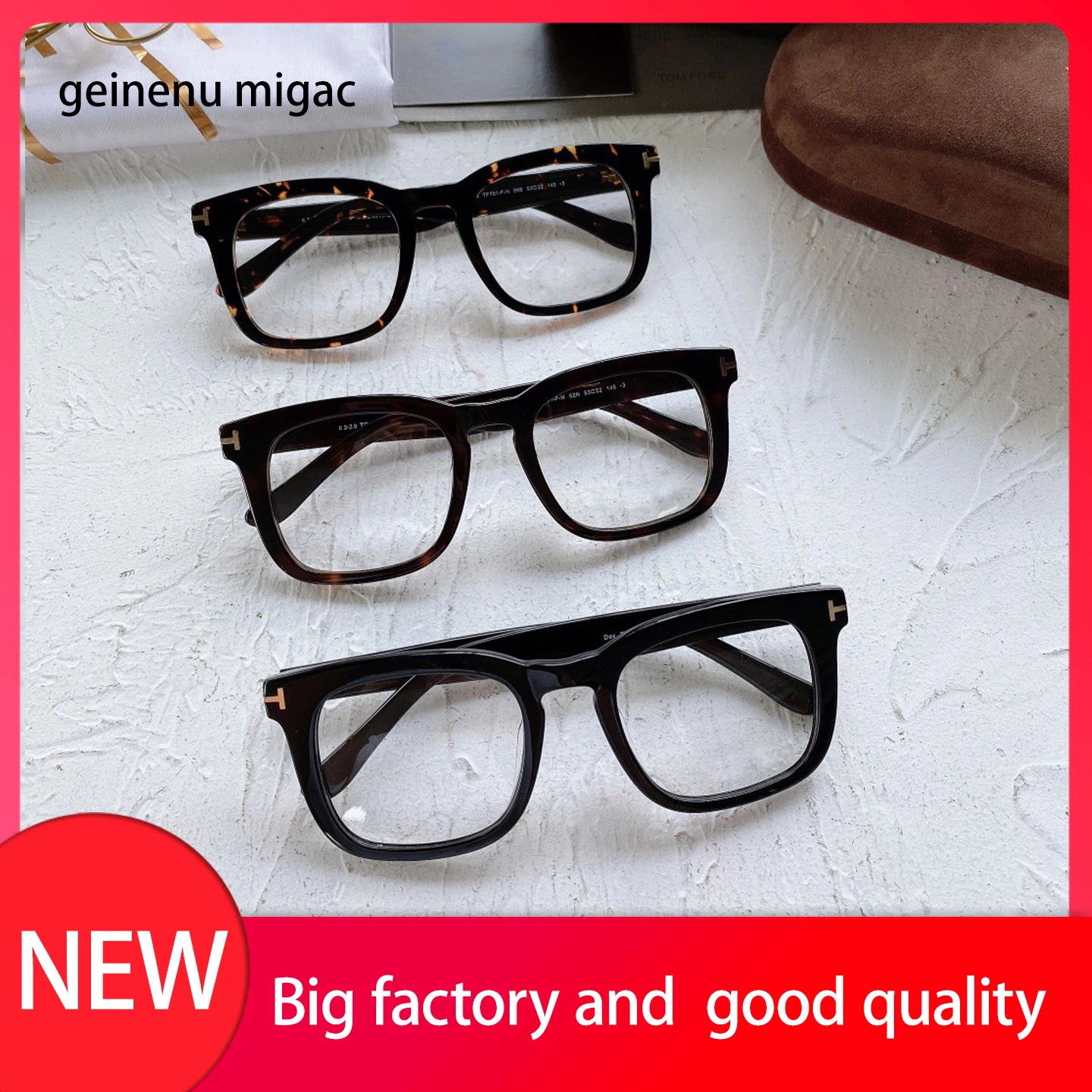 Luxury Brand Top Quality Square Optical Eye Glasses Acetate Fashion Ladies Men Reading Myopia Prescription Glasses TF751
Luxury Brand Top Quality Square Optical Eye Glasses Acetate Fashion Ladies Men Reading Myopia Prescription Glasses TF751