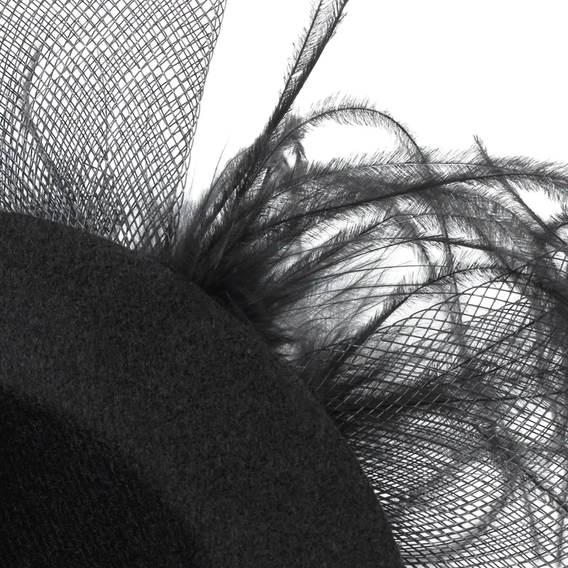 Black Mesh Bowknot Feather Decor Mini Top Hat Alligator Hair Clip
Black Mesh Bowknot Feather Decor Mini Top Hat Alligator Hair Clip