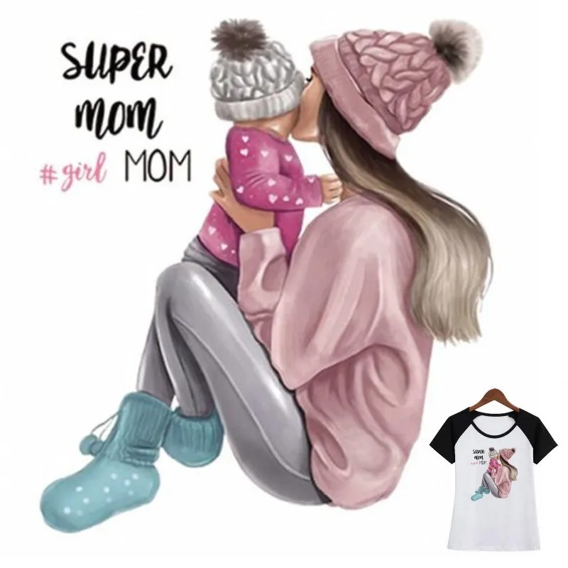 Super Mom Girl Baby Iron On Patches For DIY Heat Transfer Clothes T-Shirt Thermal Stickers Decoration Printing
Super Mom Girl Baby Iron On Patches For DIY Heat Transfer Clothes T-Shirt Thermal Stickers Decoration Printing