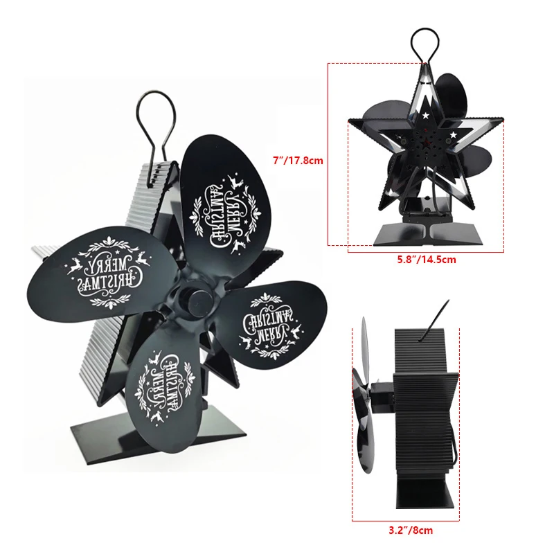 Heat Powered Stove Fan Christmas 4-Blade for Wood Log Burner Fireplace Durable GQ
Heat Powered Stove Fan Christmas 4-Blade for Wood Log Burner Fireplace Durable GQ