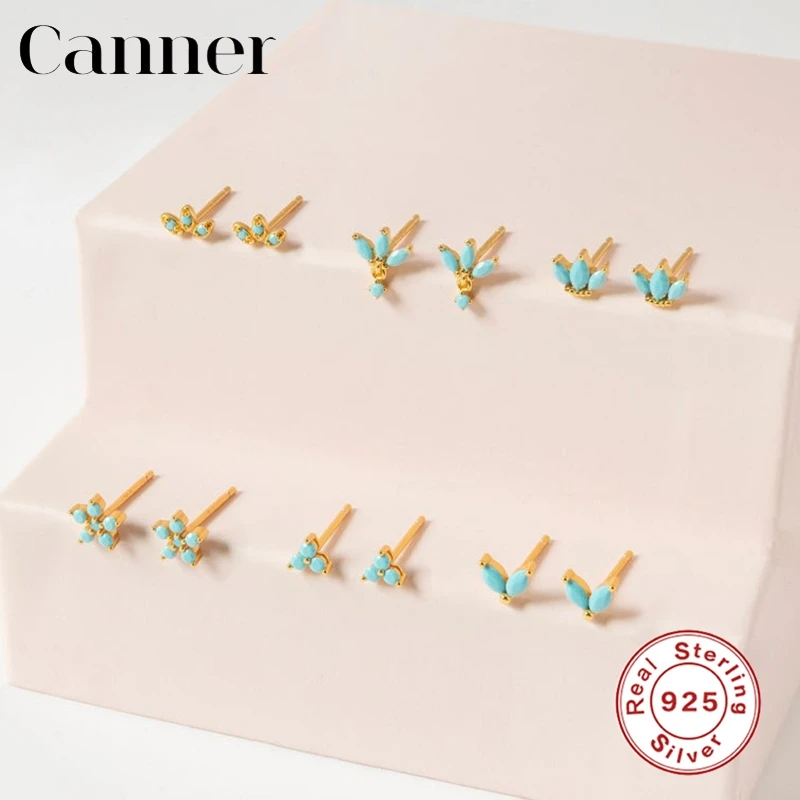 Canner 925 Sterling Silver Earrings For Women Geometric Stylish Turquoise Small Earings Fine Jewelry Piercing pendientes 2020 W5
Canner 925 Sterling Silver Earrings For Women Geometric Stylish Turquoise Small Earings Fine Jewelry Piercing pendientes 2020 W5