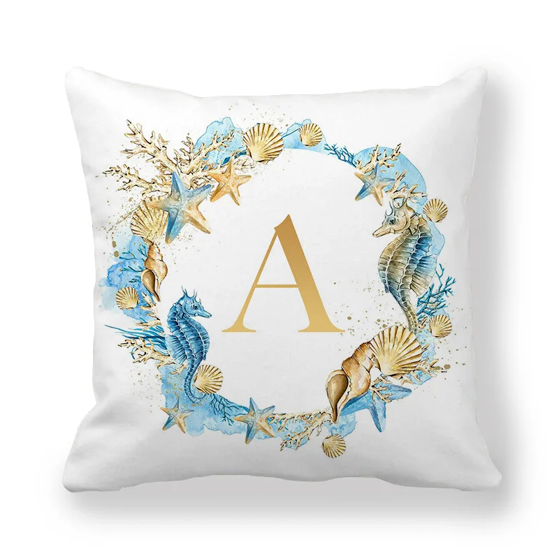 English Alphabet Ocean Flowers Decorative Pillows Case Sofa Car Couch Chair Sea Letter Cushion Cover Living Room Decoration Hot
English Alphabet Ocean Flowers Decorative Pillows Case Sofa Car Couch Chair Sea Letter Cushion Cover Living Room Decoration Hot