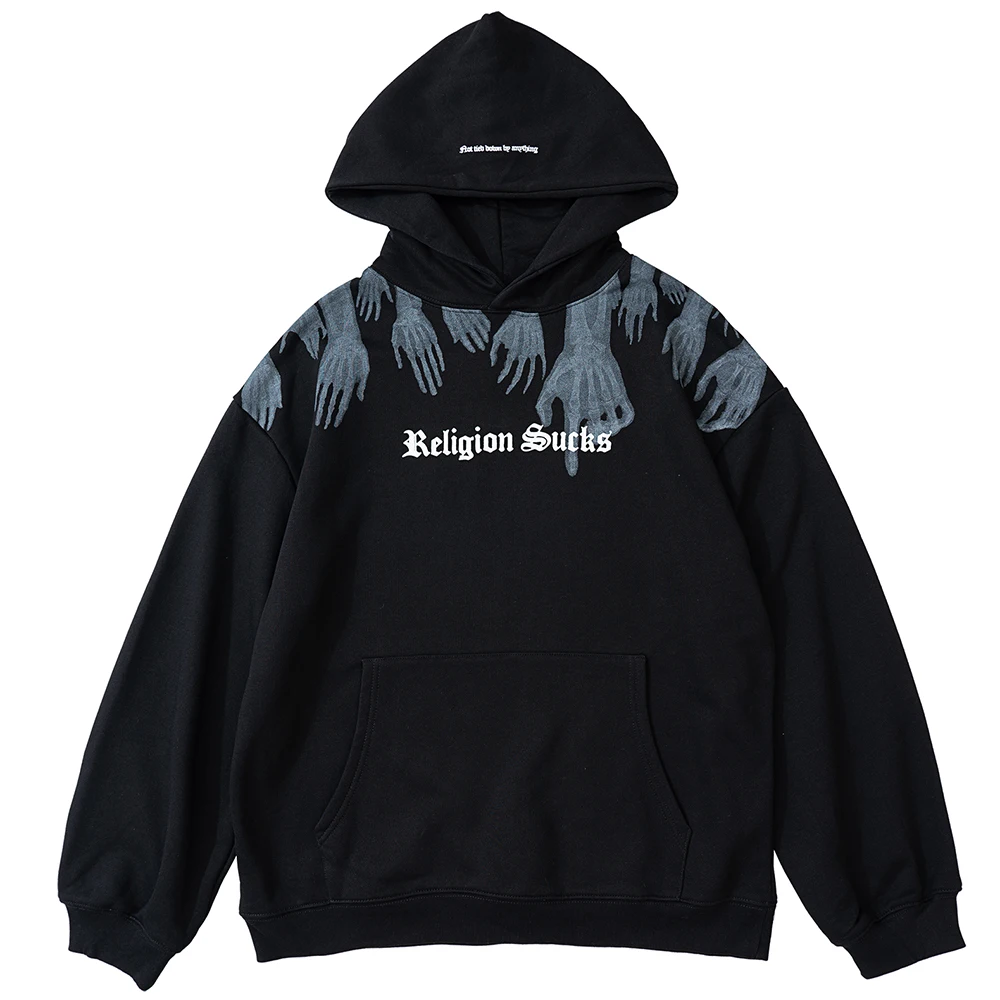 Fleece Streetwear Men Demon Hand Print Hip Hop Oversized Hoodie Sweatshirt Cotton Hipster Hoodies Pullover Harajuku Tracksuit
Fleece Streetwear Men Demon Hand Print Hip Hop Oversized Hoodie Sweatshirt Cotton Hipster Hoodies Pullover Harajuku Tracksuit