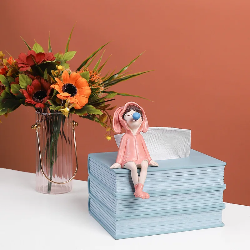 Simple Cute Girl Tissue Box Home Resin Decor Napkin Holder Kawaii Paper Storage Box Room Decoration Crafts Napkins on the Table
Simple Cute Girl Tissue Box Home Resin Decor Napkin Holder Kawaii Paper Storage Box Room Decoration Crafts Napkins on the Table