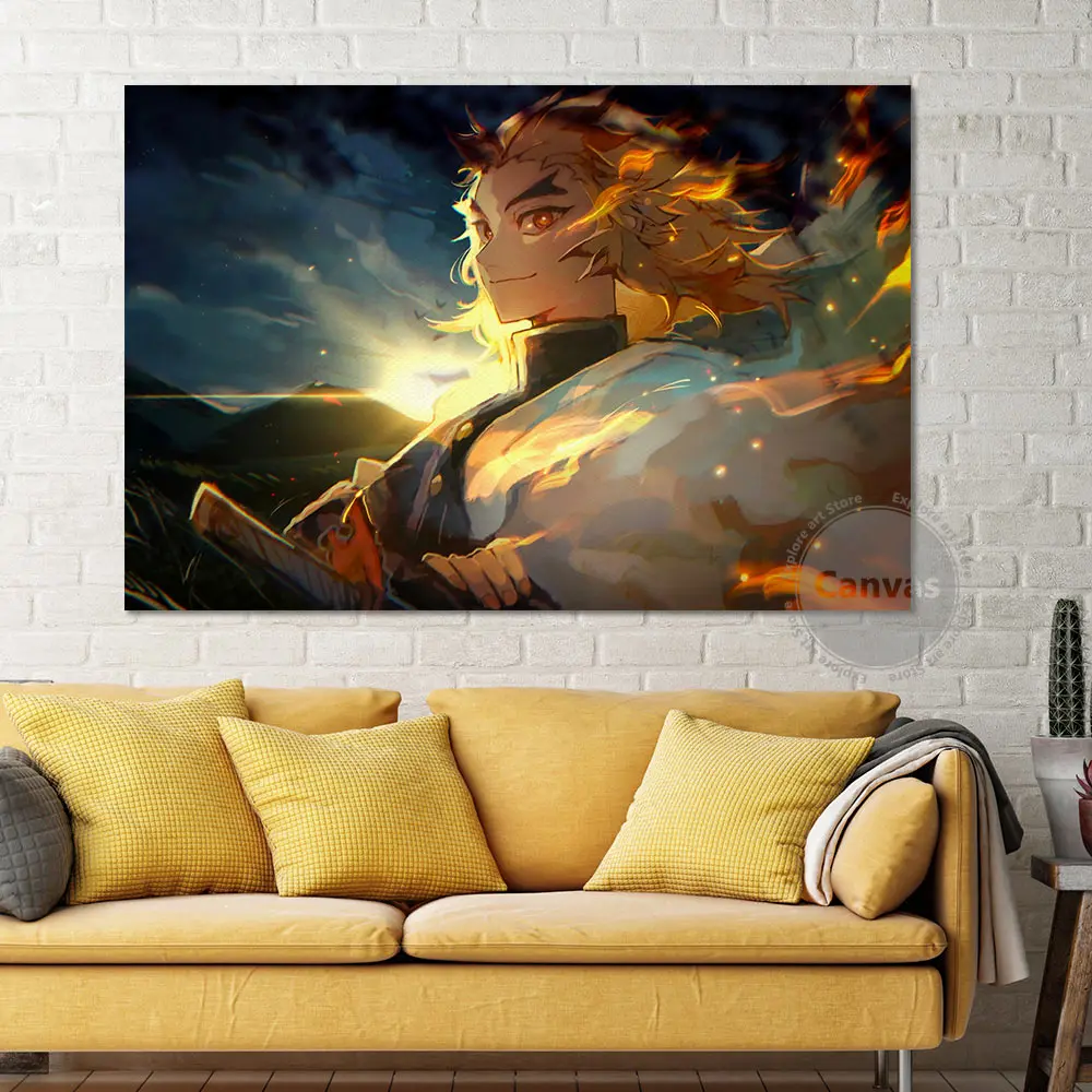 Canvas Anime Demon Slayer Rengoku Kyoujurou Pictures Home Decoration Paintings Poster HD Prints Wall Art Modular Living Room 
Canvas Anime Demon Slayer Rengoku Kyoujurou Pictures Home Decoration Paintings Poster HD Prints Wall Art Modular Living Room