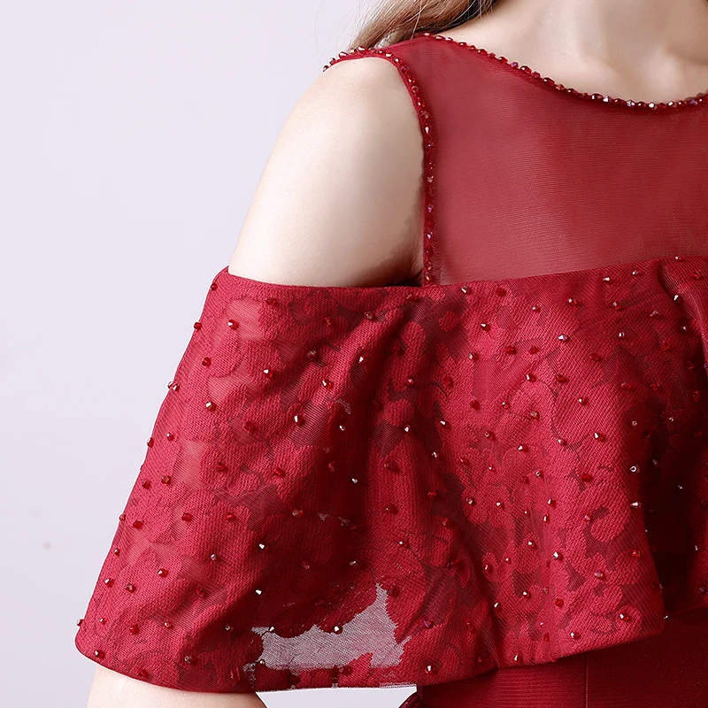 Wine Red Formal Dresses For Women Elegant Shoulder Straps Off The Shoulder Long Tulle Gown For Prom Plus Size Evening Dresses
Wine Red Formal Dresses For Women Elegant Shoulder Straps Off The Shoulder Long Tulle Gown For Prom Plus Size Evening Dresses