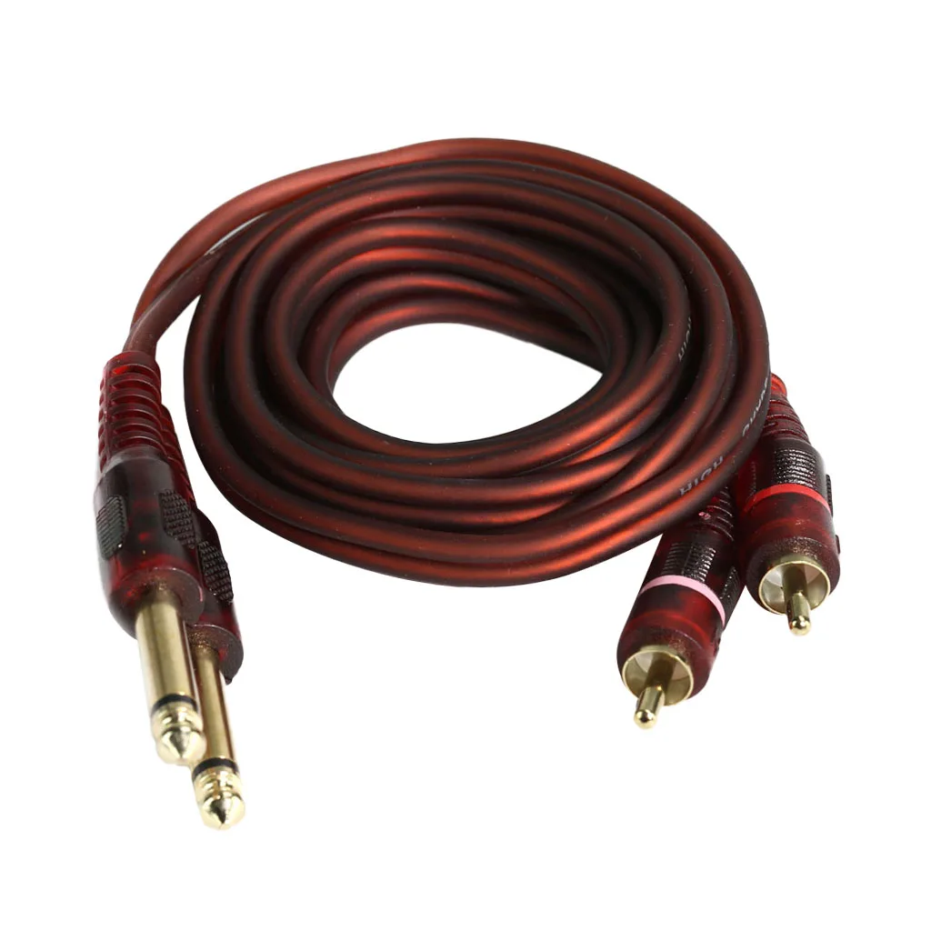 Dual 6.35mm 1/4 inch to Dual RCA Stereo Y-Cable Splitter Cord Compatible for
Dual 6.35mm 1/4 inch to Dual RCA Stereo Y-Cable Splitter Cord Compatible for