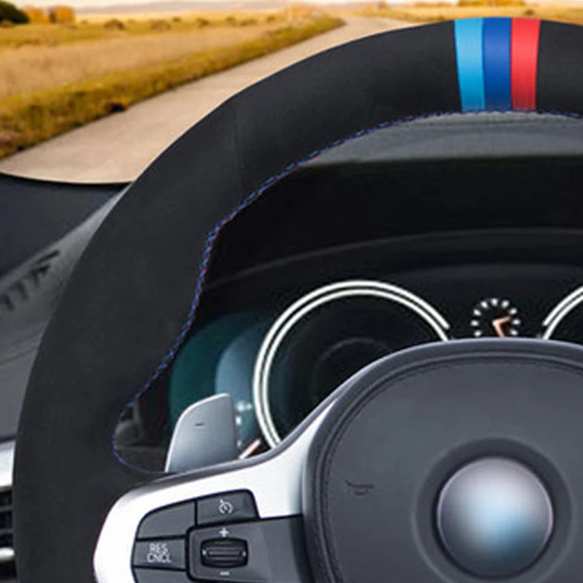 Black Suede Car Steering Wheel Cover for BMW M Sport G30 G31 G32 G20 G21 G11 G12 G14 G15 G16 X3 G01 X4 G02 X5 G05 X7 G07 Z4 G29
Black Suede Car Steering Wheel Cover for BMW M Sport G30 G31 G32 G20 G21 G11 G12 G14 G15 G16 X3 G01 X4 G02 X5 G05 X7 G07 Z4 G29
