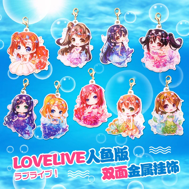 Аниме LoveLive! Мультяшный Kotori Minami двусторонний Печатный брелок металлический