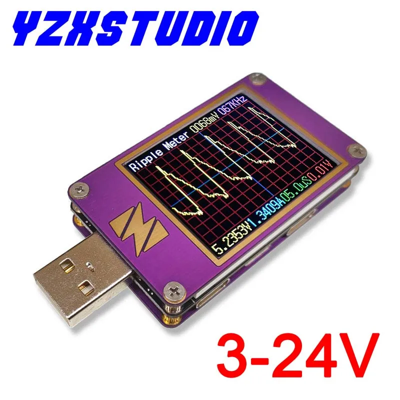 

DYKB ZY1280M Oscilloscope meter USB Voltage Current Capacity Time Tester Ripple Fast Charge Protocol PD 3 QC 4 SC PPS VOOC