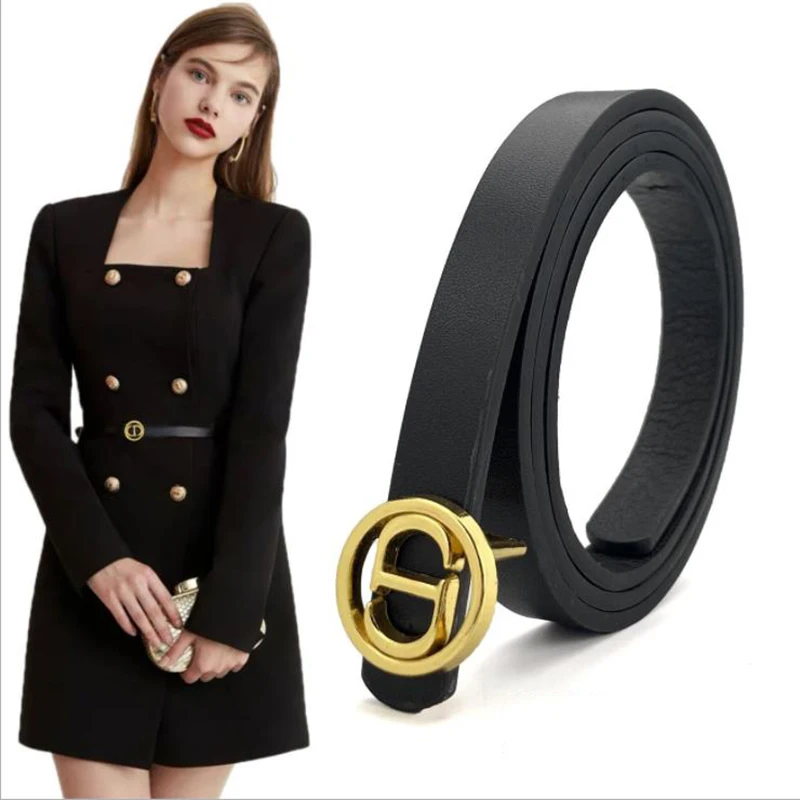 Ladies Thin Belt CD Buckle Women Clothes Decoration Ladies High Quality PU Leather Belt Woman Belts for Dress Luxury Designer
Ladies Thin Belt CD Buckle Women Clothes Decoration Ladies High Quality PU Leather Belt Woman Belts for Dress Luxury Designer