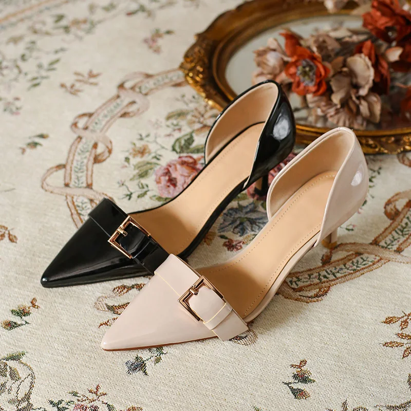 WETKIS Women Stiletto High Heels Pumps Pointed Toe Slip On Buckle Crystal Party Wedding Dress Shoes Ladies Pumps Summer Shoes
WETKIS Women Stiletto High Heels Pumps Pointed Toe Slip On Buckle Crystal Party Wedding Dress Shoes Ladies Pumps Summer Shoes