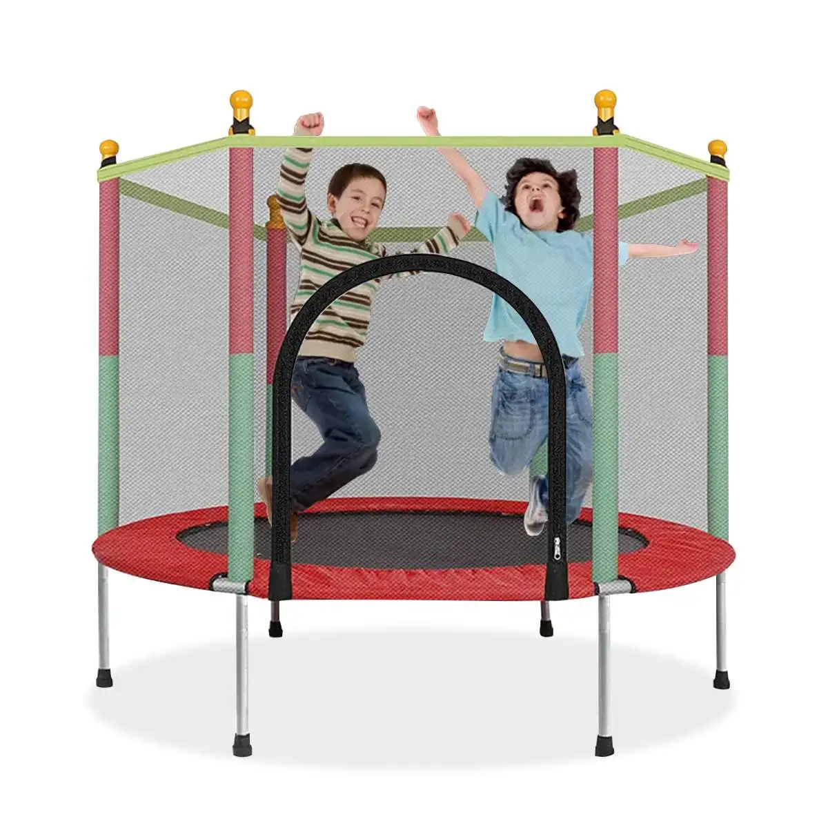 55 Inch Trampoline Indoor Outdoor Trampoline Colorful Foldable Design Jumping Bed with Safety Enclosure for Kids Children Toy
55 Inch Trampoline Indoor Outdoor Trampoline Colorful Foldable Design Jumping Bed with Safety Enclosure for Kids Children Toy