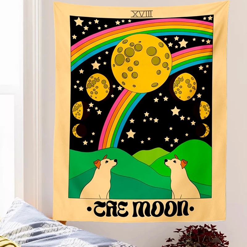 Moon Phase Tarot tapestry Mandala tapestry home decoration tapestry psychedelic hippies wall hanging Sun Moon Wall Decor 
Moon Phase Tarot tapestry Mandala tapestry home decoration tapestry psychedelic hippies wall hanging Sun Moon Wall Decor