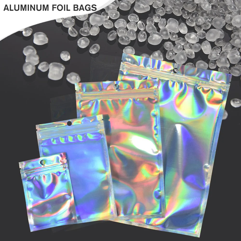 20PCS Iridescent Zip lock Bags Pouches Cosmetic Plastic Laser Iridescent Bags Holographic Makeup Bags Hologram Zipper Bags new
20PCS Iridescent Zip lock Bags Pouches Cosmetic Plastic Laser Iridescent Bags Holographic Makeup Bags Hologram Zipper Bags new