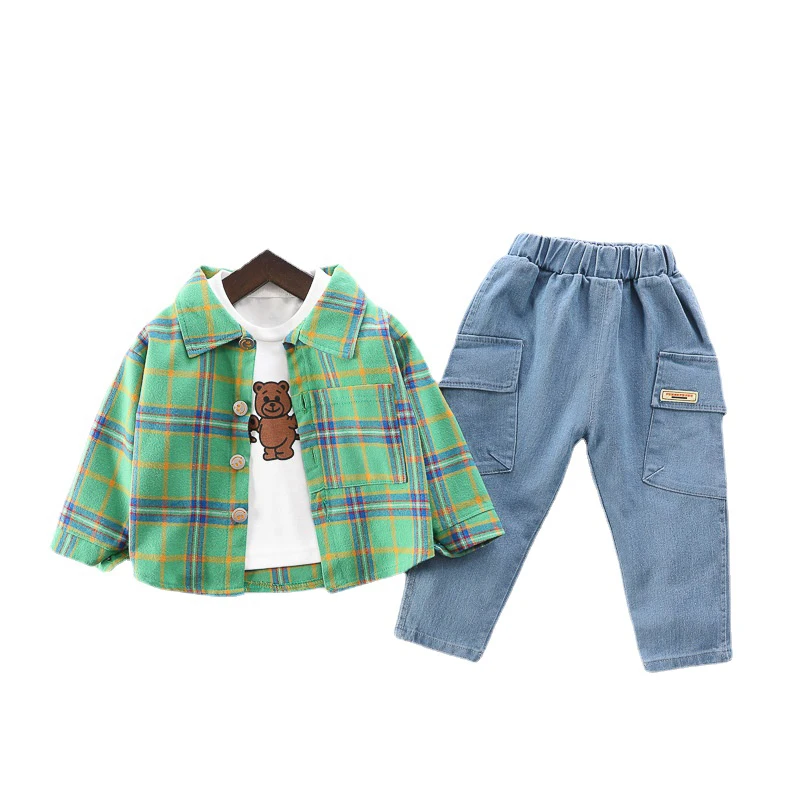 HYLKIDHUOSE Autumn Toddler Infant Newborn Clothing Sets Baby Boys Clothes Plaid Jacket T Shirt Jeans Children Kids Outfit
HYLKIDHUOSE Autumn Toddler Infant Newborn Clothing Sets Baby Boys Clothes Plaid Jacket T Shirt Jeans Children Kids Outfit