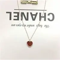 Red Agate Heart Necklace Women's Rose Gold Japanese and Korean Simple Heart Shaped Clavicle Pendant Accessories
Red Agate Heart Necklace Women's Rose Gold Japanese and Korean Simple Heart Shaped Clavicle Pendant Accessories
