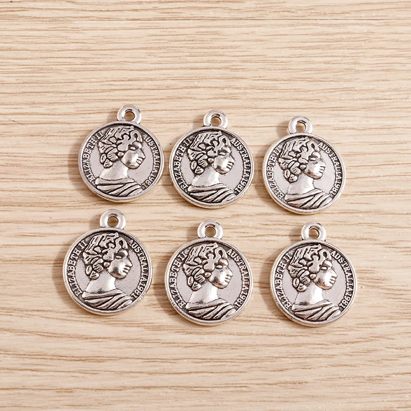 8pcs 20*23mm Vintage Coin Portrait Charms for Jewelry Making Antique Silver Color Charms DIY Necklaces Pendants Earrings
8pcs 20*23mm Vintage Coin Portrait Charms for Jewelry Making Antique Silver Color Charms DIY Necklaces Pendants Earrings