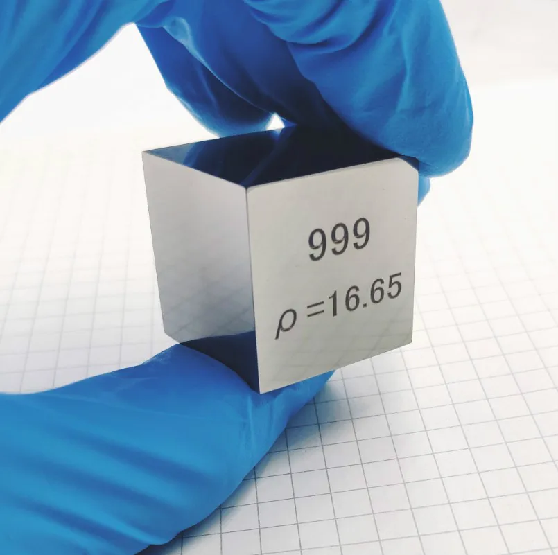 Tantalum metal in the periodic table- Cube Side length is one inch (25.4mm) and weight is about 275g 99.9% 
Tantalum metal in the periodic table- Cube Side length is one inch (25.4mm) and weight is about 275g 99.9%