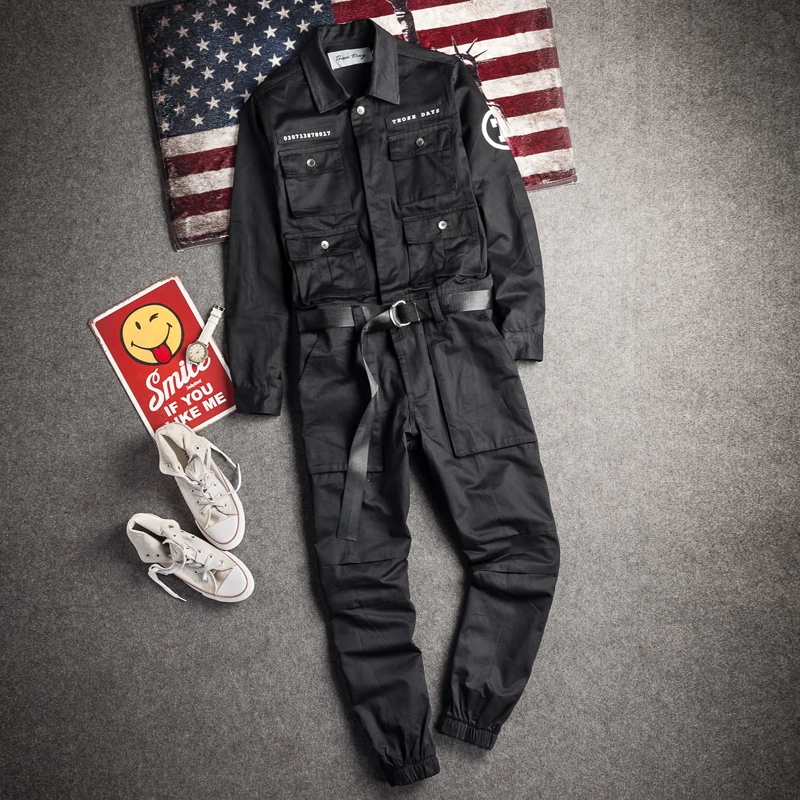 Jumpsuit Men Women Streetwear Fashion Overalls Hiphop Black Yellow Long Sleeve Korean Casual Cargo Pants Suit Rompers Clothes 
Jumpsuit Men Women Streetwear Fashion Overalls Hiphop Black Yellow Long Sleeve Korean Casual Cargo Pants Suit Rompers Clothes