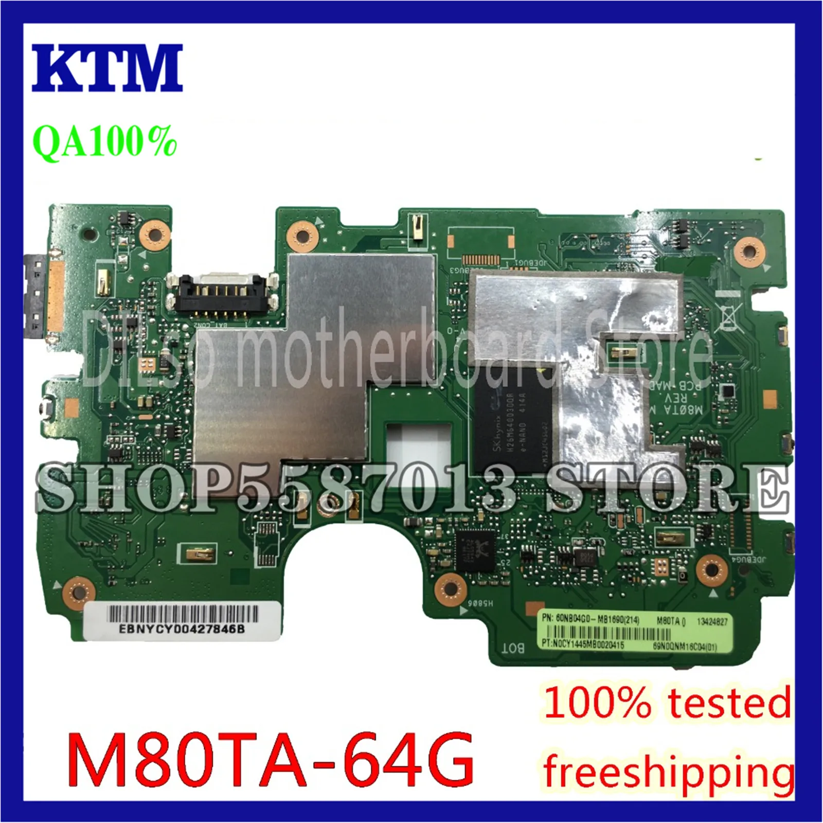 KEFU M80TA For ASUS M80TA Rev2.1 Tablet Motherboard 2G memory Z3740 CPU 64G SSDTest original
KEFU M80TA For ASUS M80TA Rev2.1 Tablet Motherboard 2G memory Z3740 CPU 64G SSDTest original