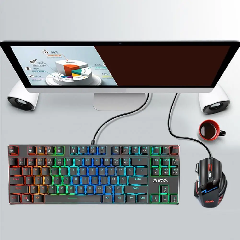 Durable Fashion 87 Keys Mechanical Keyboard Portable Mechanical Keyboard Wear-resistant for Computer
Durable Fashion 87 Keys Mechanical Keyboard Portable Mechanical Keyboard Wear-resistant for Computer