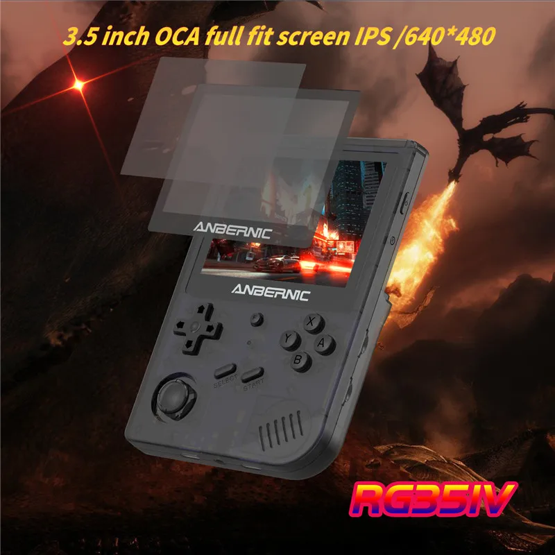 Игровая консоль RG351V в ретро стиле 3 5 дюймовый IPS экран для DC/PSP/N64/PS1 мини видеоплеер