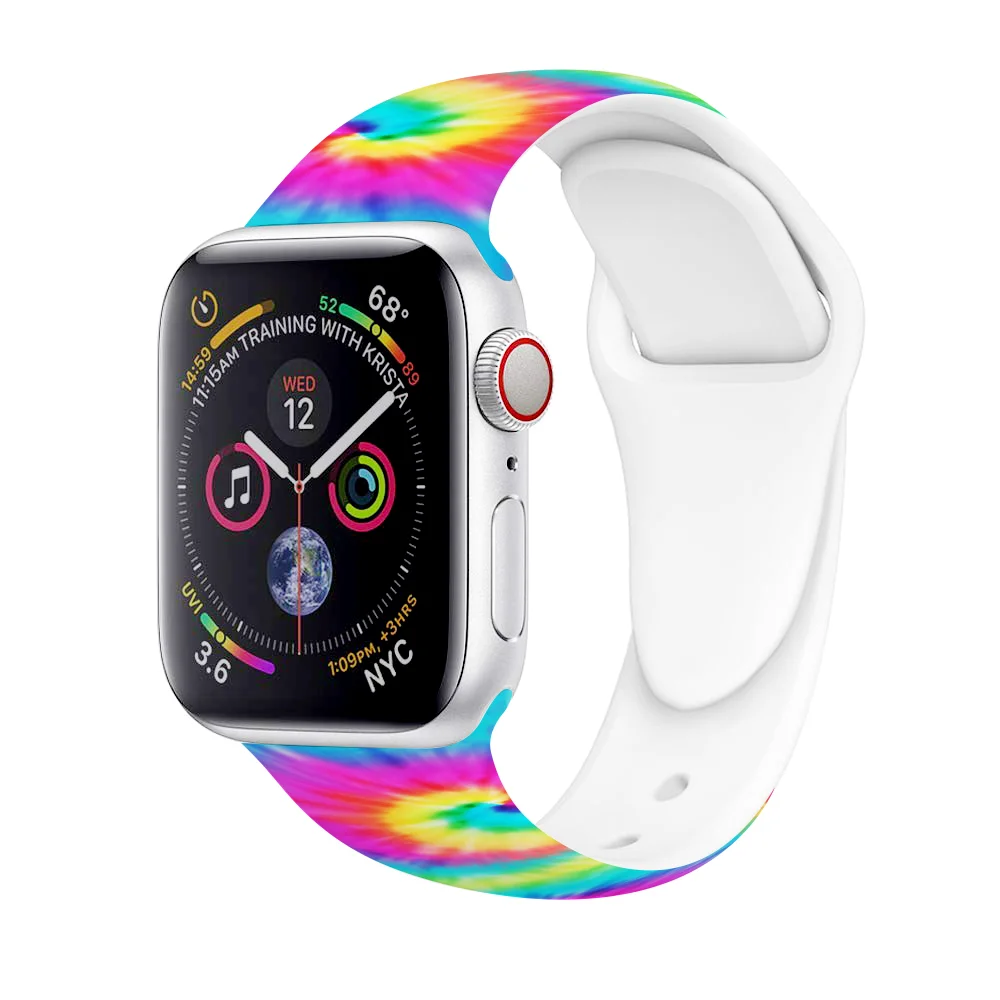Sport Strap for Apple watch band 44mm 40mm 38mm 42mm Elasticity Printed silicone bracelet iwatch series 3 4 5 SE 6 watch band
Sport Strap for Apple watch band 44mm 40mm 38mm 42mm Elasticity Printed silicone bracelet iwatch series 3 4 5 SE 6 watch band