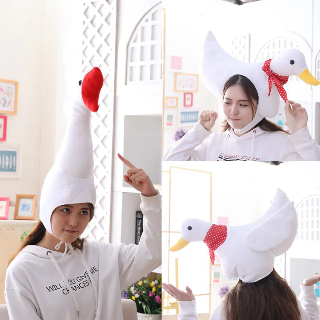 Gooses Beanie шапки для мужчин утка животное шляпа костюм взрослый ребенок Рождество