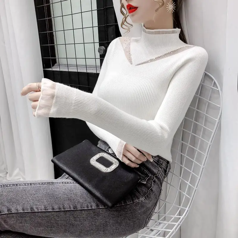 2021 new western style casual sweater women's long-sleeved spring and autumn semi-high neck bottoming shirt top
2021 new western style casual sweater women's long-sleeved spring and autumn semi-high neck bottoming shirt top