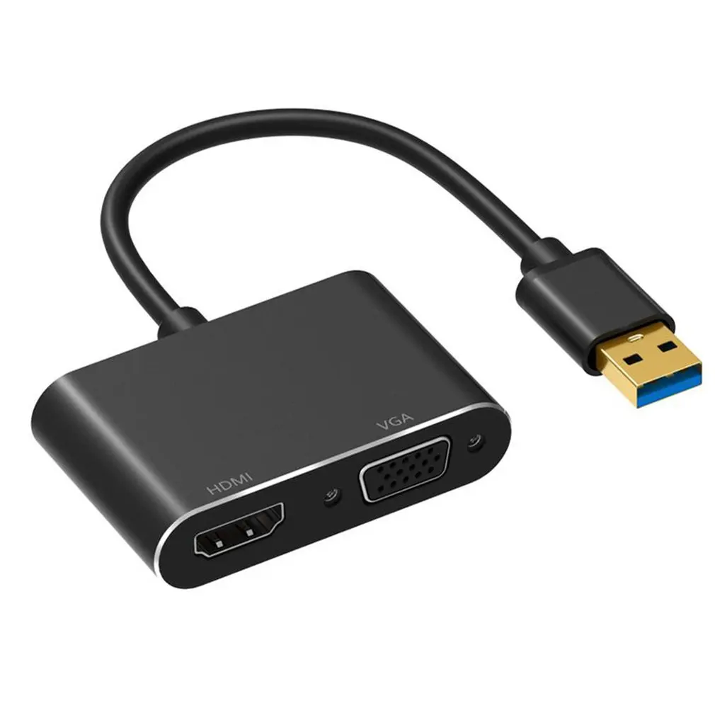 Переходник с USB 3 0/2 0 на HDMI / VGA HDTV внешний конвертер видеокарты практичный
