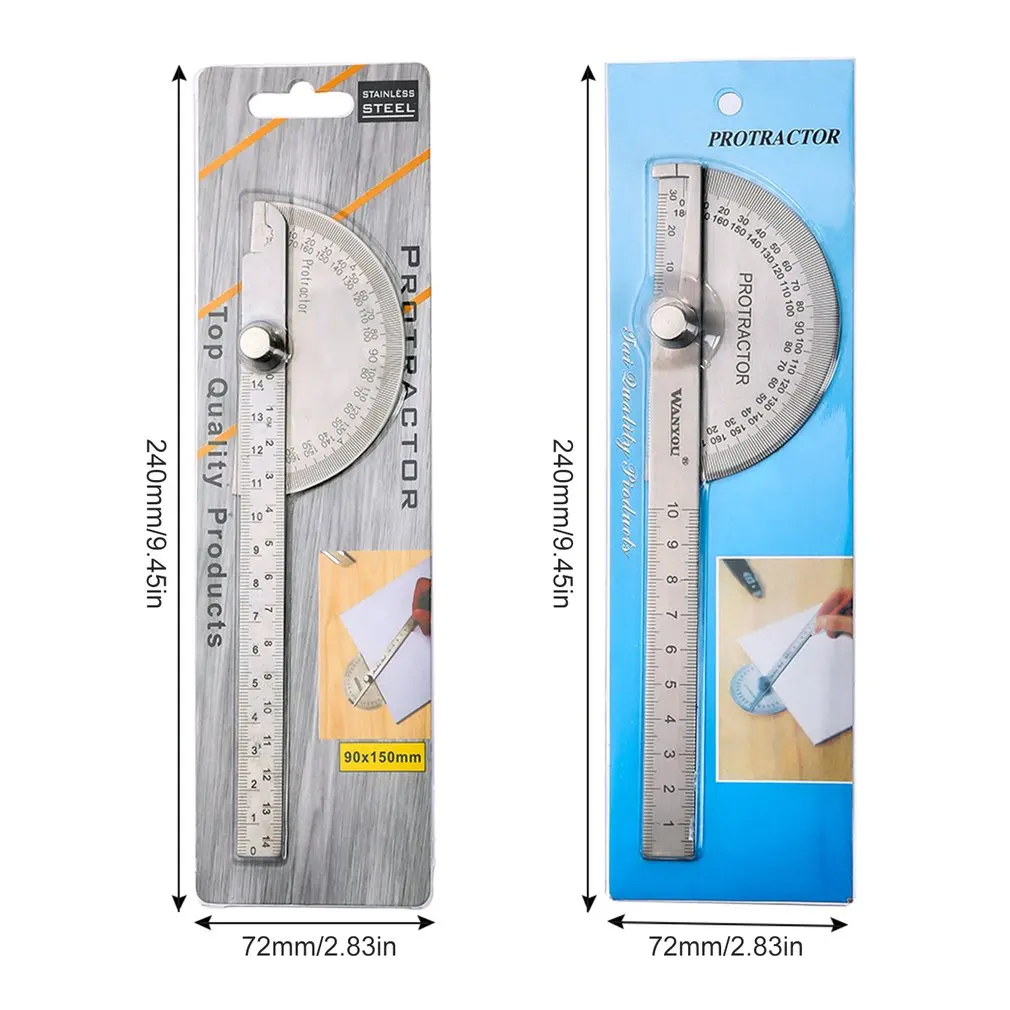 180 Degree Adjustable Protractor Stainless Steel Angle Gauge Round Head Caliper Measuring Ruler
180 Degree Adjustable Protractor Stainless Steel Angle Gauge Round Head Caliper Measuring Ruler