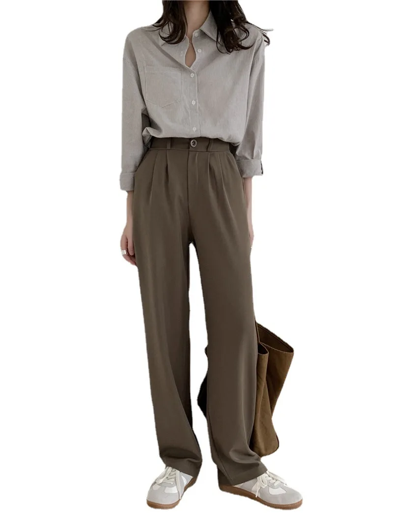 Spring New Office Lady High Quality Elegant Casual Fashion Wide Leg Woman Female Pants Hot Sales 2021
Spring New Office Lady High Quality Elegant Casual Fashion Wide Leg Woman Female Pants Hot Sales 2021