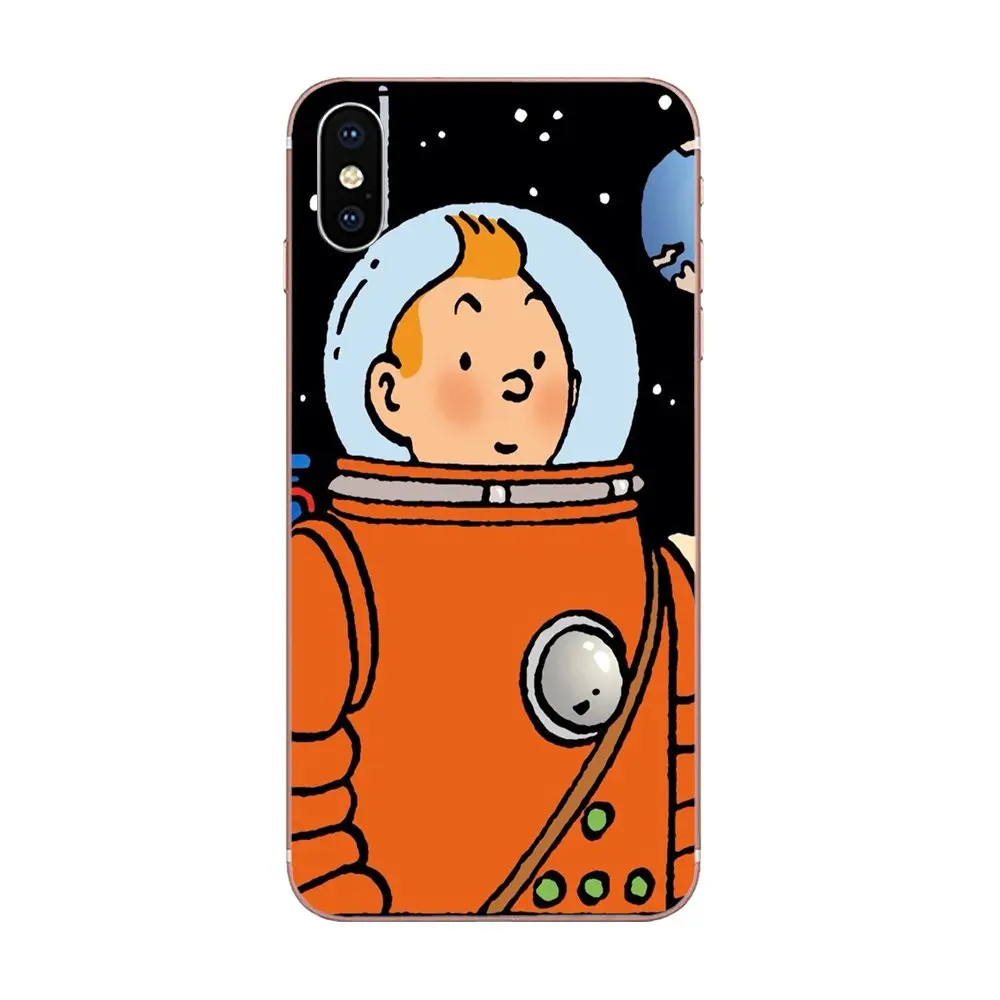 Для sony Xperia Z Z1 Z2 Z3 Z4 Z5 compact Mini M2 M4 M5 T3 E3 E5 XA XA1 XZ Premium Colorful Tintin Ddark Illustration Moon Dog | Мобильные