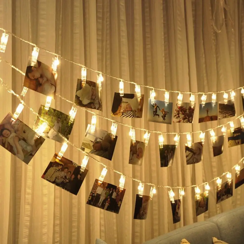 LED Photo Clip String Lights with Battery Box Night Lamp Hanging Pendant Festivals Garden Party Yard Decoration
LED Photo Clip String Lights with Battery Box Night Lamp Hanging Pendant Festivals Garden Party Yard Decoration