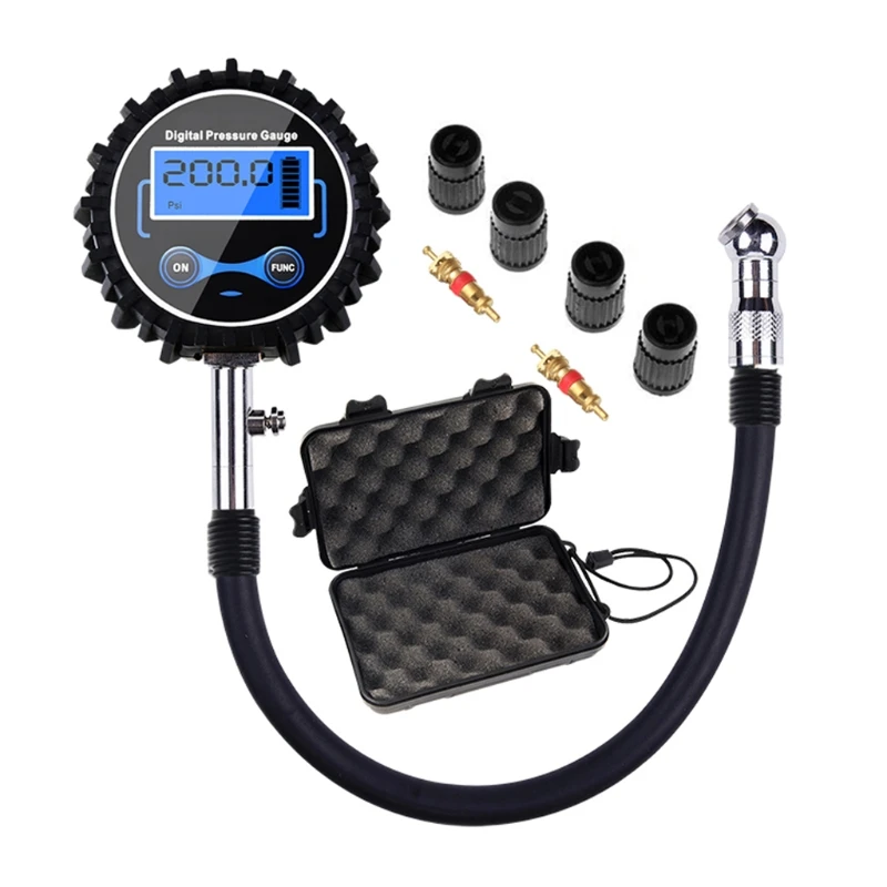 200PSI Digital Tire Inflator with Pressure Gauge LCD Display Quickly Measure Tire Pressure Gauge for Truck/Car/Bike
200PSI Digital Tire Inflator with Pressure Gauge LCD Display Quickly Measure Tire Pressure Gauge for Truck/Car/Bike