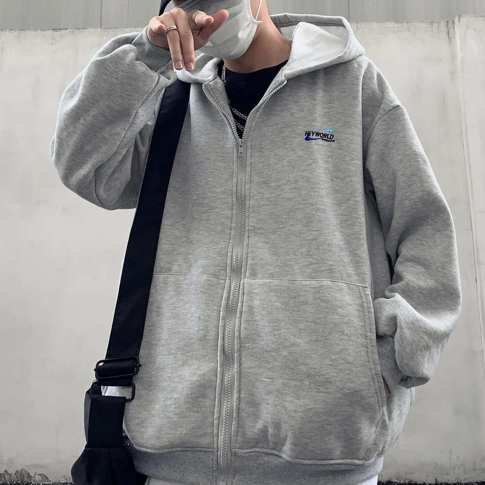 Hoodie Male Ins-Music of the Harajuku Hongkong Style Solid Color Zipper Cardigan Plus Velvet Autumn and Winter
Hoodie Male Ins-Music of the Harajuku Hongkong Style Solid Color Zipper Cardigan Plus Velvet Autumn and Winter